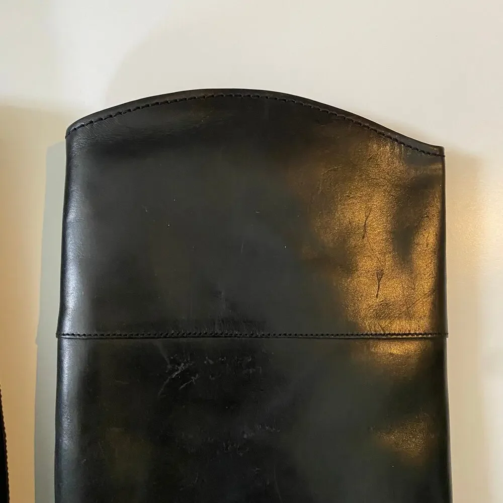 Frye Melissa Seam Harness Boots Black Size 7.5B